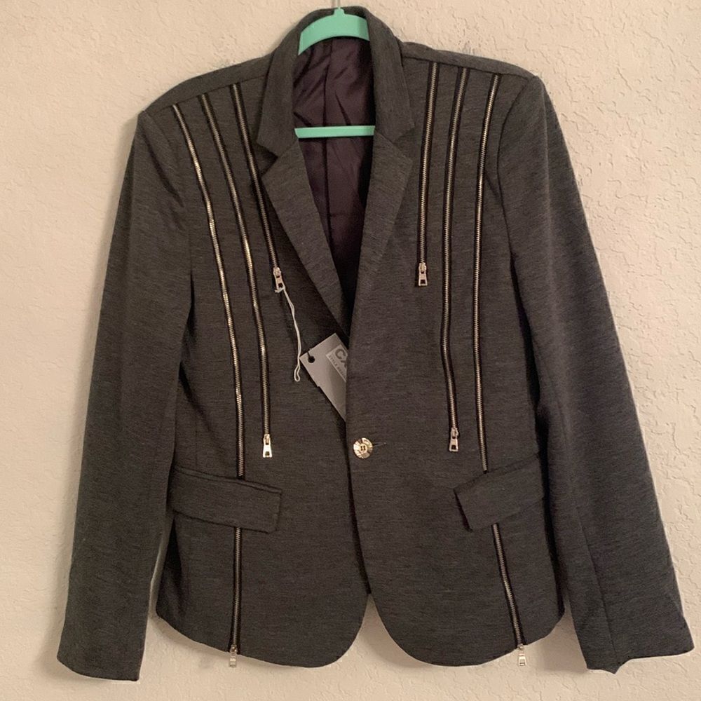 NWT CXC Style Design Gray Blazer Size XL